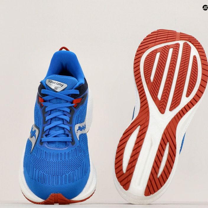 Men's Saucony Triumph 21 cobalt/silver running shoes 9