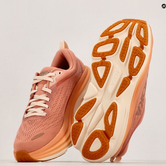Women's running shoes HOKA Bondi 8 sandstone/cream 9