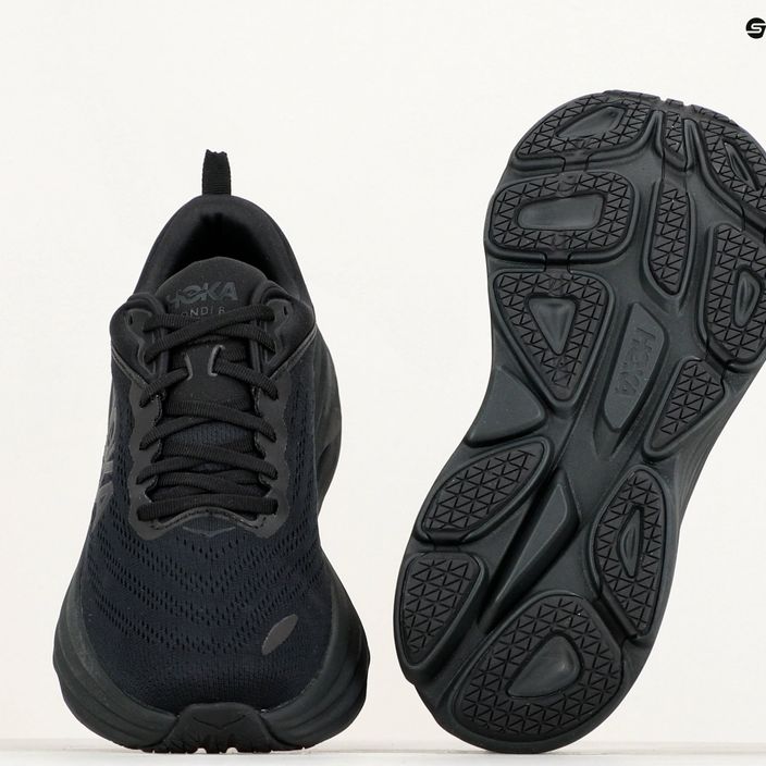 Men's running shoes HOKA Bondi 8 Wide black/black 9