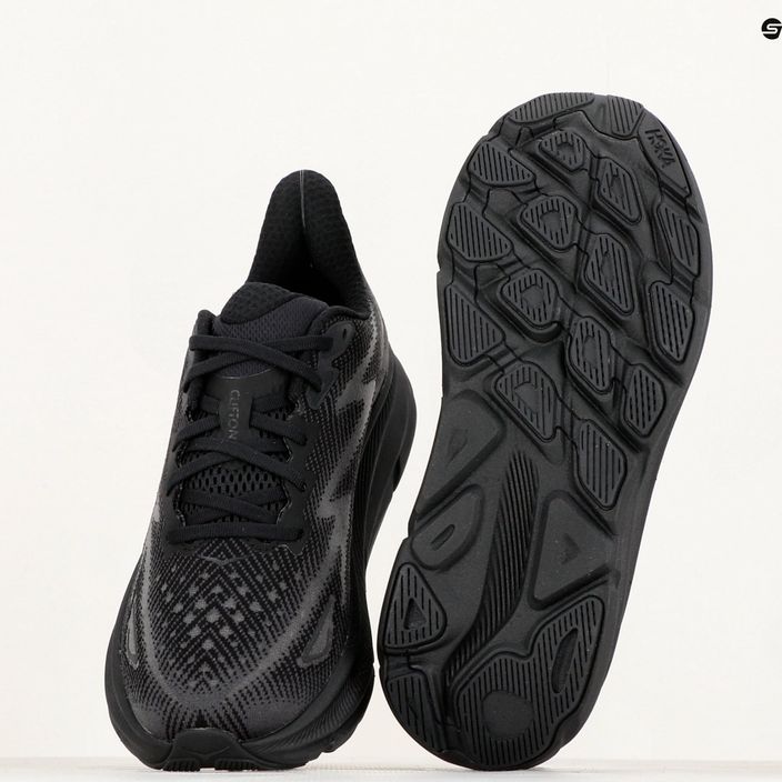 Men's running shoes HOKA Clifton 9 black/black 9
