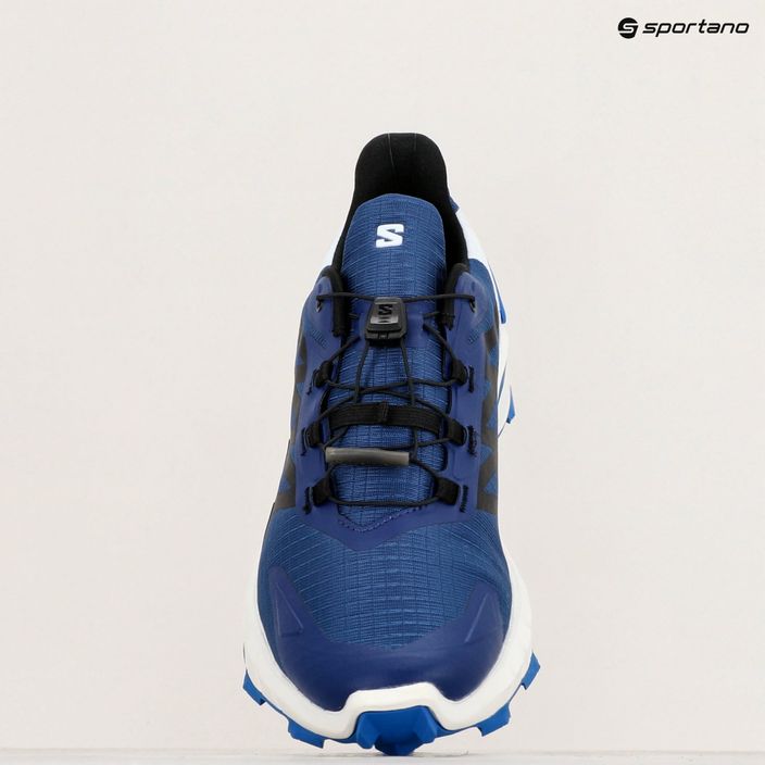 Men's Salomon Supercross 4 blue print/black/lapis running shoes 9