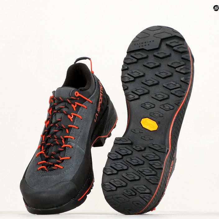 Men's La Sportiva TX4 Evo GTX carbon/cherry tomato approach shoe 9