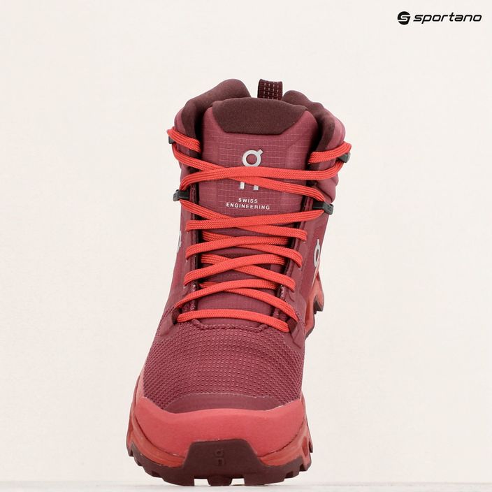 Women's trekking shoes On Running Cloudrock 2 Waterproof beet/auburn 9