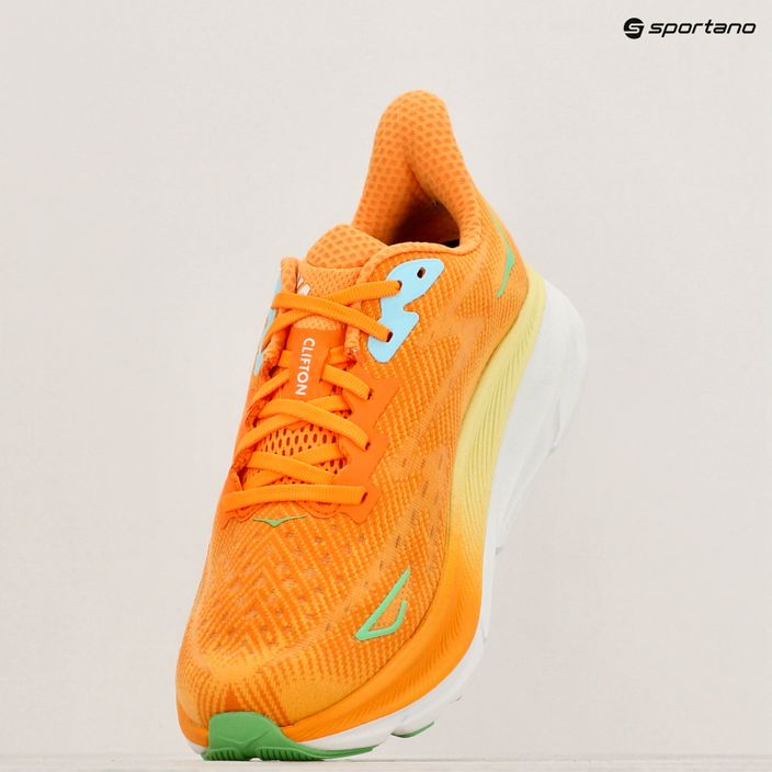 Men's running shoes HOKA Clifton 9 solar flare/sherbet 9
