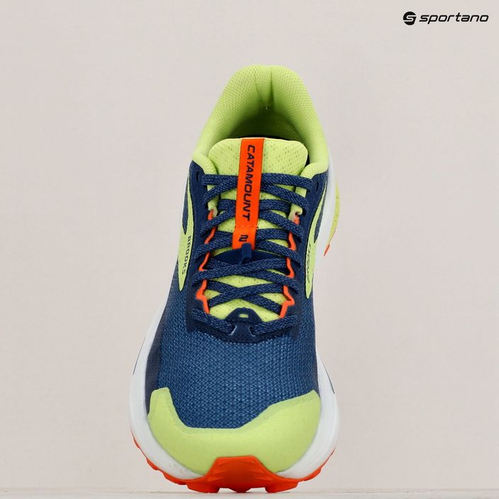 Brooks Catamount 2 men's running shoes navy/firecracker/sharp green 16