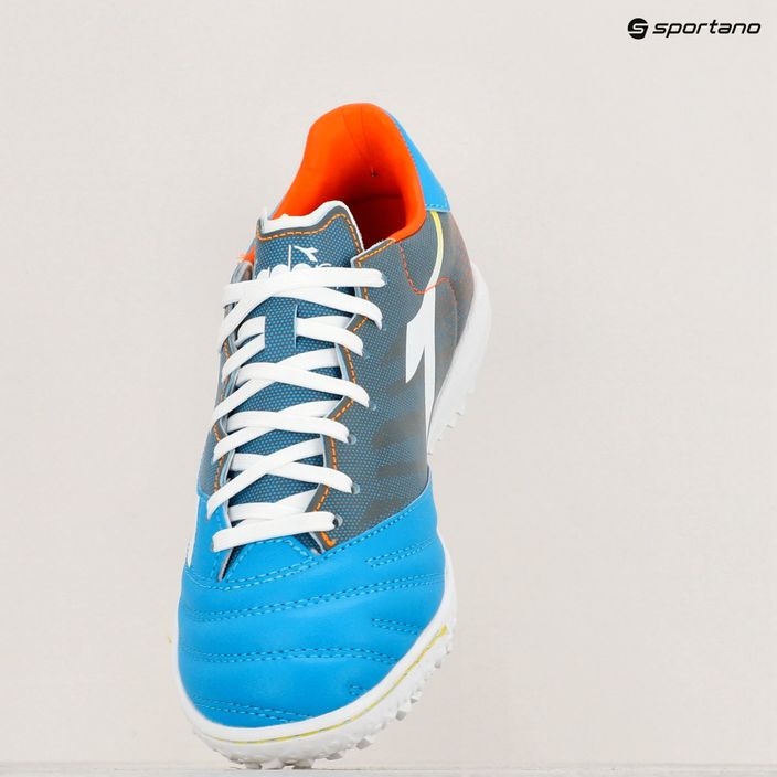 Men's Diadora Brasil Elite Veloce GR TFR football boots blue fluo/white/orange 16