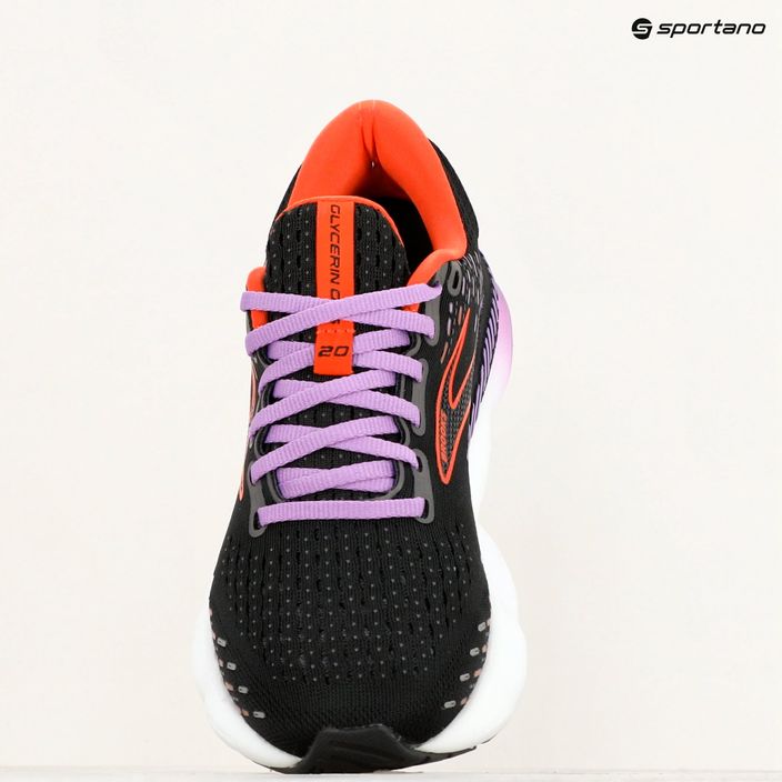 Women's running shoes Brooks Glycerin GTS 20 black/bellflower/fiesta 9
