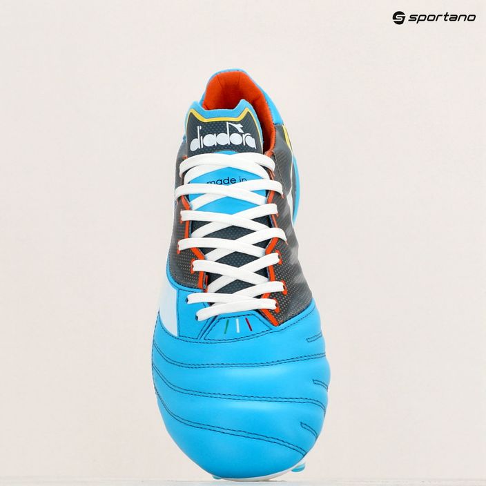 Men's Diadora Brasil Elite Veloce GR ITA LPX blue fluo/white/orange football boots 11