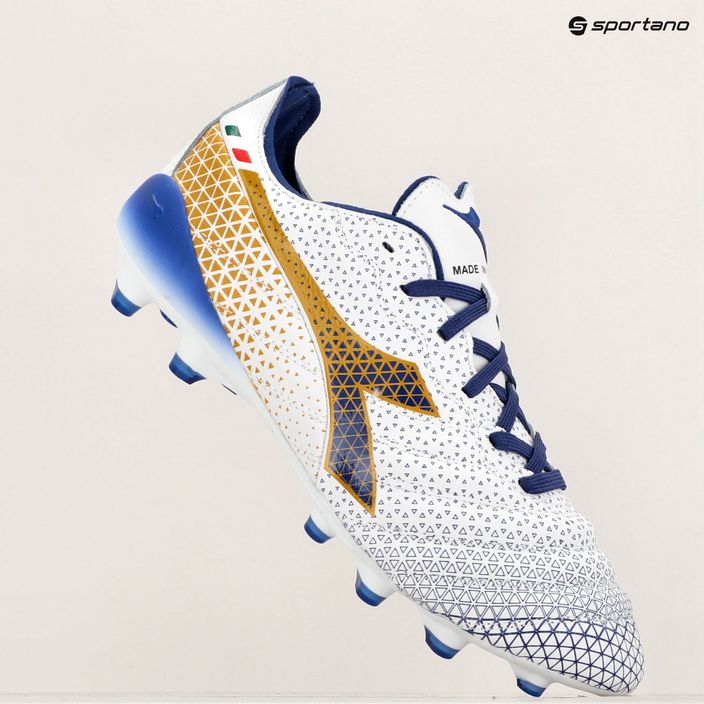 Men's Diadora Brasil Elite Tech GR ITA LPX football boots white/blue/gold 11