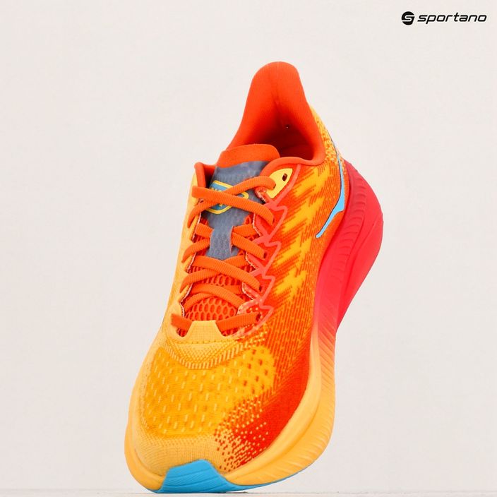 Men's HOKA Mach 6 poppy/squash running shoes 9