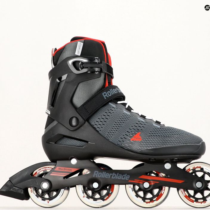 Men's Rollerblade Spark 84 dark grey/red roller skates 9
