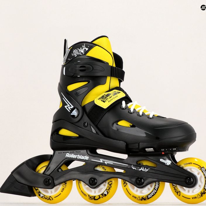 Rollerblade Fury children's roller skates black/yellow 9