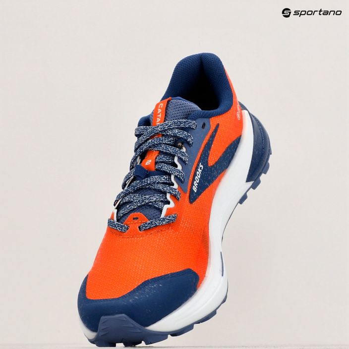 Brooks Catamount 2 men's running shoes firecracker/navy/blue 9