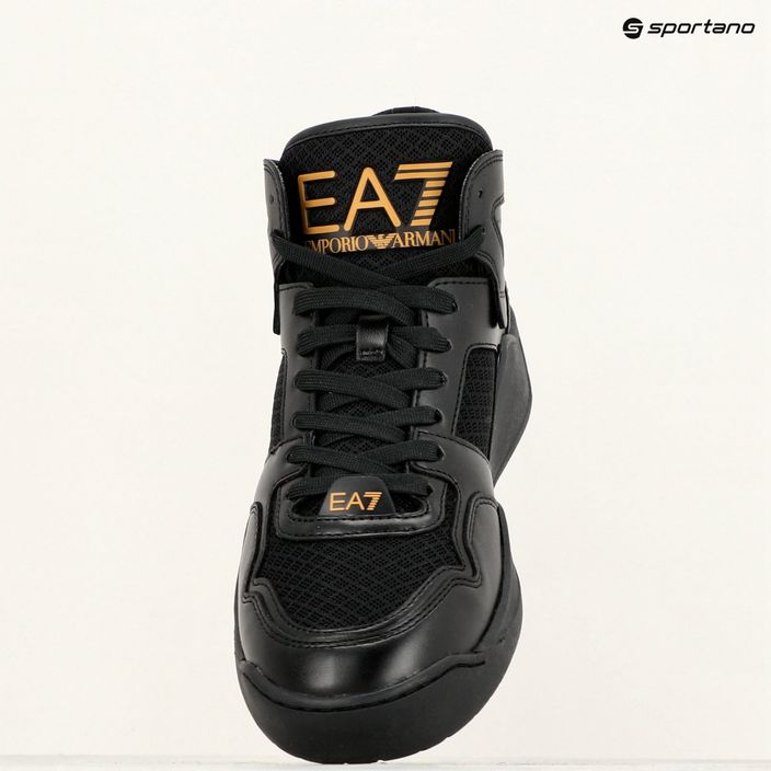 EA7 Emporio Armani Basket Mid triple black/gold shoes 9