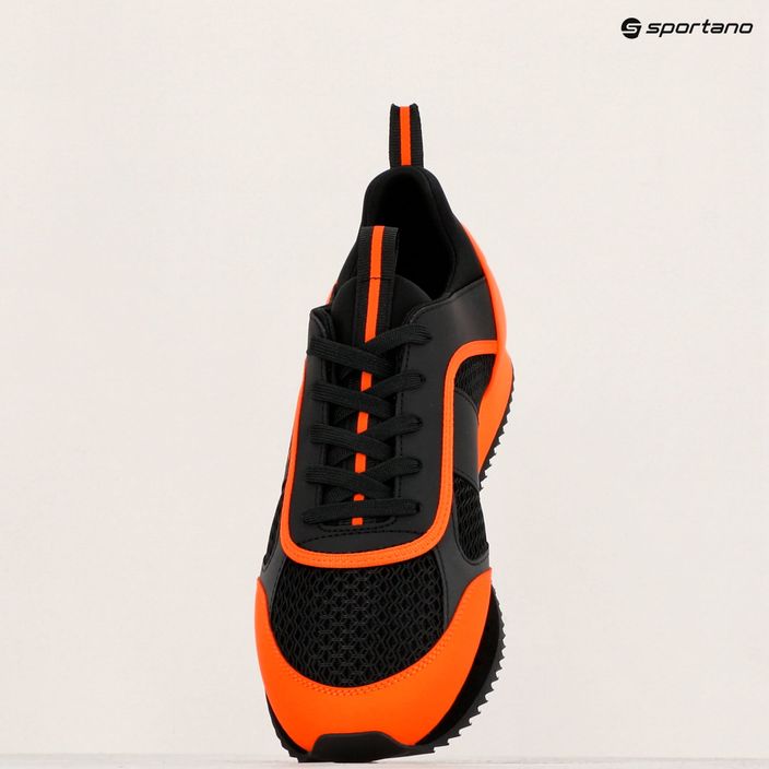 EA7 Emporio Armani Black & White Laces black/orange tiger shoes 9