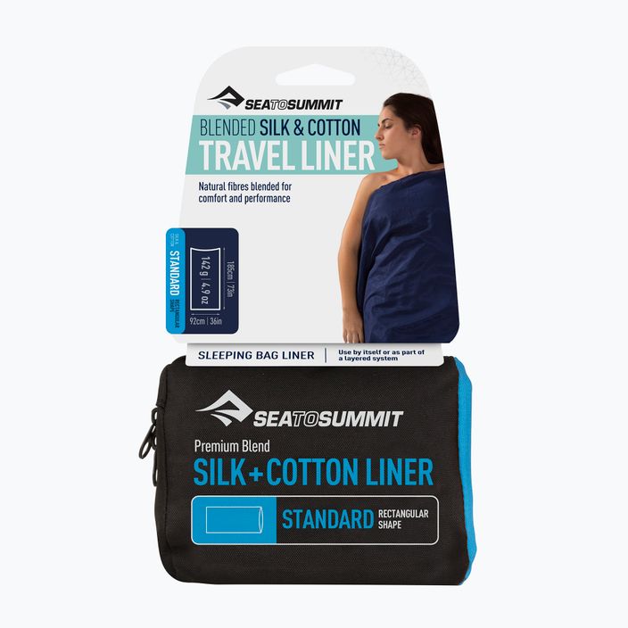 Sea to Summit Silk/Cotton Travel Sleeping Bag Liner Standard green ASLKCTNSTDSF 2
