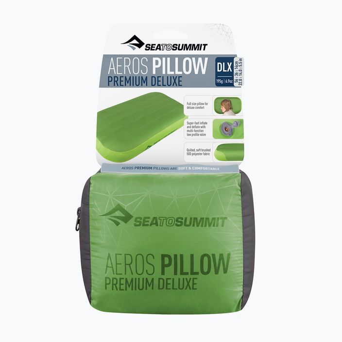 Sea to Summit Aeros Premium Deluxe travel pillow green APILPREMDLXLI 5