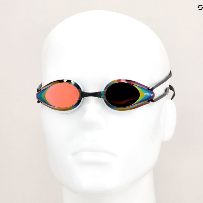 Arena Tracks Mirror white/redcopper/black swimming goggles 7