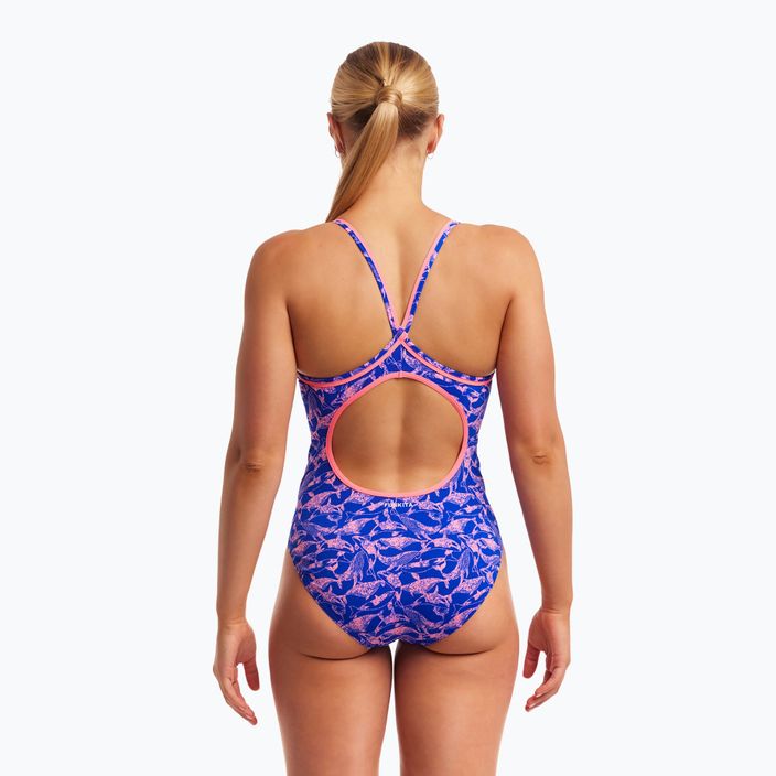 Women's Funkita Diamond Back One Piece minky pinky swimsuit 4