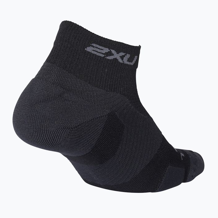 2XU Vectr Lght Cush 1/4 Crew sports socks black UA5047E 2