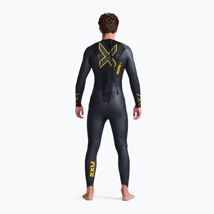 Men's triathlon wetsuit 2XU Propel:1 black/ambition MW4991C 2