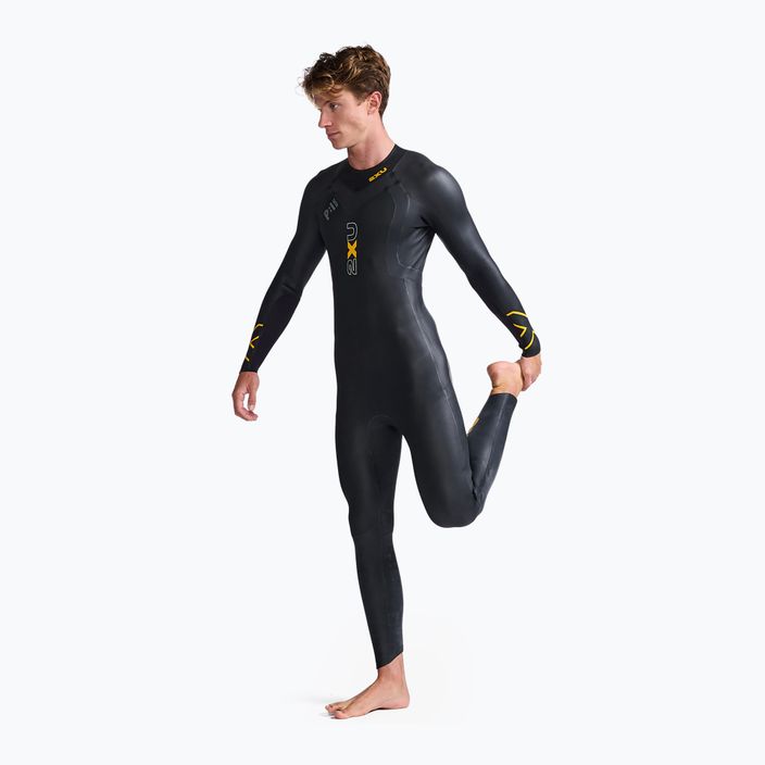 Men's triathlon wetsuit 2XU Propel:1 black/ambition MW4991C 4