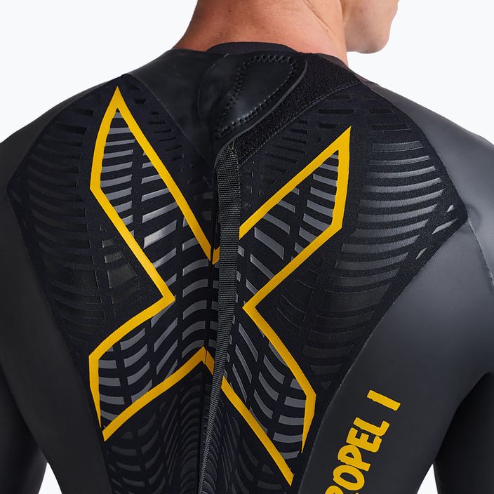 Men's triathlon wetsuit 2XU Propel:1 black/ambition MW4991C 6