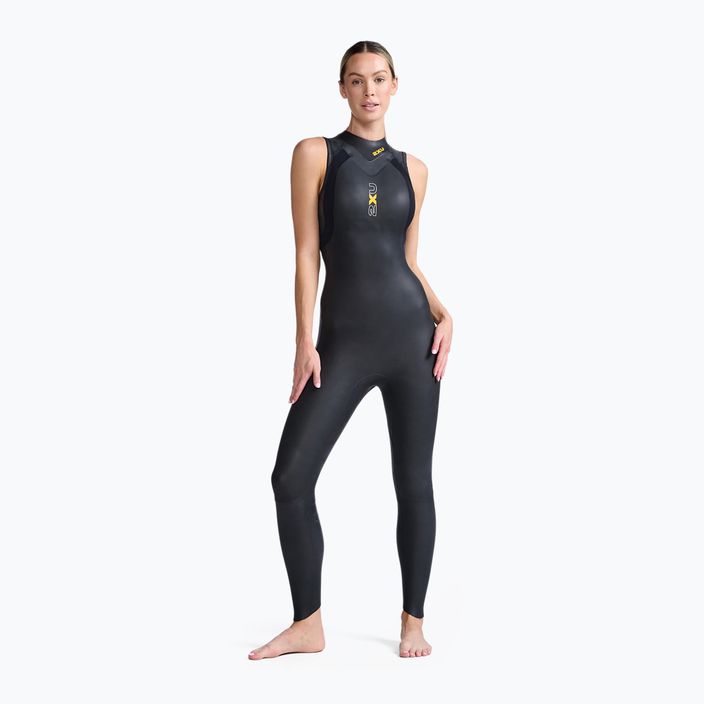 Women's triathlon wetsuit 2XU Propel:1 black/ambition WW4995C