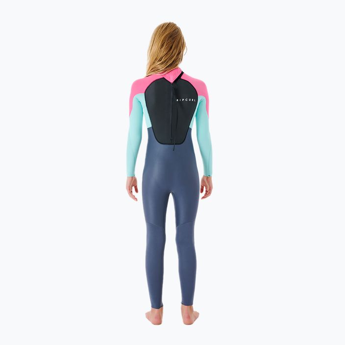 Rip Curl Groms Omega 3/2GB B/Zip 20 pink-blue children's wetsuit 118BFS 2