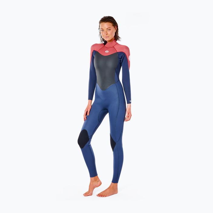 Women's Rip Curl Omega 3/2 mm navy blue/pink wetsuit WSM9TW