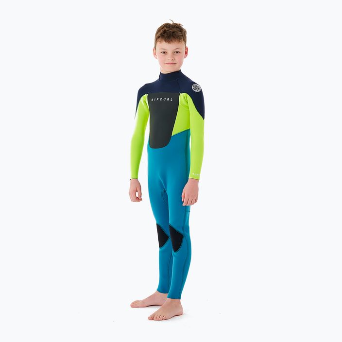 Rip Curl Omega 3/2GB B/Zip 49 blue/blue children's wetsuit 114BFS