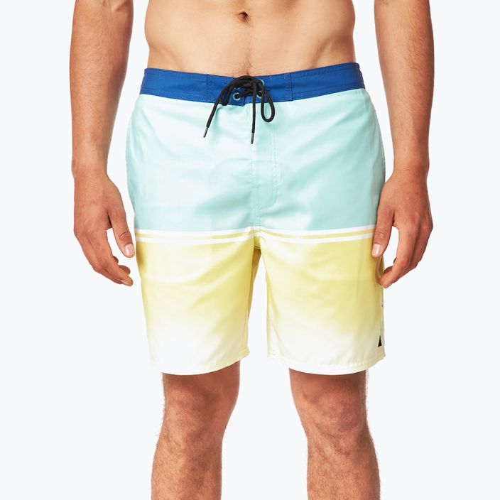 Rip Curl men's Nu Dividing Semi Elastic 18" blue/yellow swim shorts CBOVH4 2