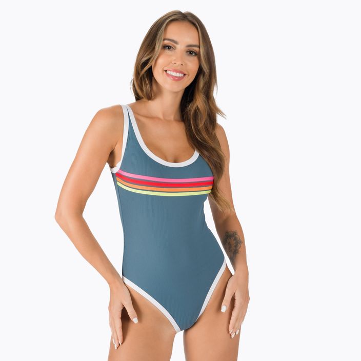 Women's one-piece swimsuit Rip Curl Wave Shapers Str Cheeky blue GSIYH9