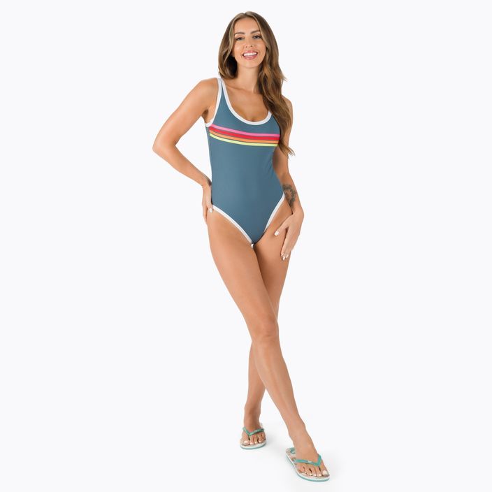 Women's one-piece swimsuit Rip Curl Wave Shapers Str Cheeky blue GSIYH9 2