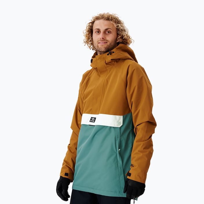 Men's Rip Curl Primative brown-green snowboard jacket 000MOU 146 2