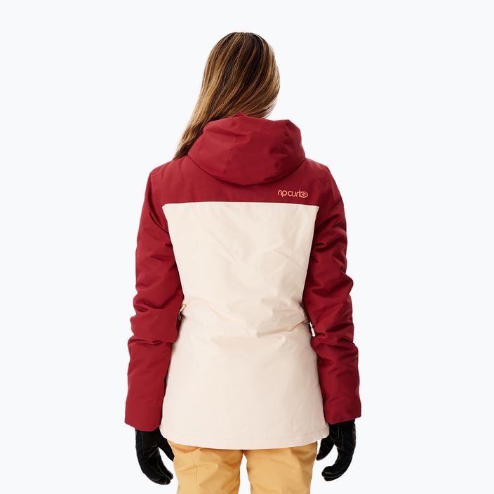 Rip Curl Rider Betty women's snowboard jacket beige and red 000WOU 763 8