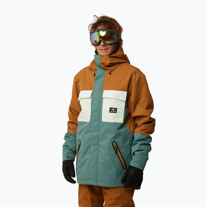 Men's Rip Curl Pinnacle green-brown snowboard jacket 004MOU 146 2