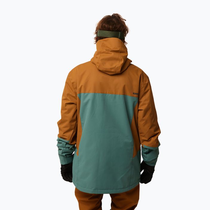 Men's Rip Curl Pinnacle green-brown snowboard jacket 004MOU 146 3