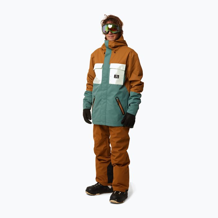 Men's Rip Curl Pinnacle green-brown snowboard jacket 004MOU 146 5