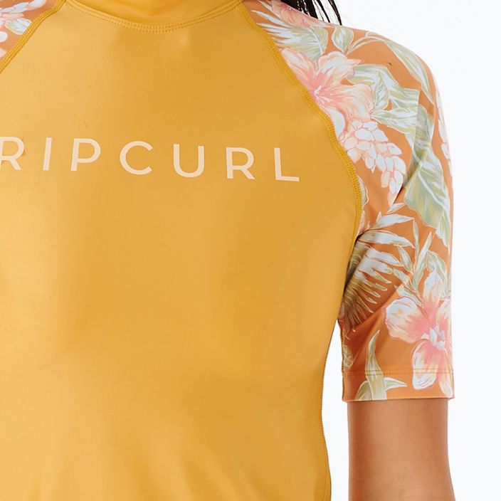 Rip Curl Always Summer Upf 50+ SS 146 yellow women's swim shirt 146WRV 3