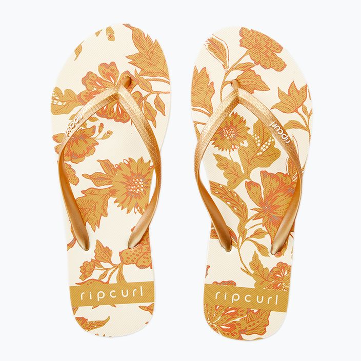 Rip Curl Oceans Together 172 women's flip flops white and brown 15RWOT 11
