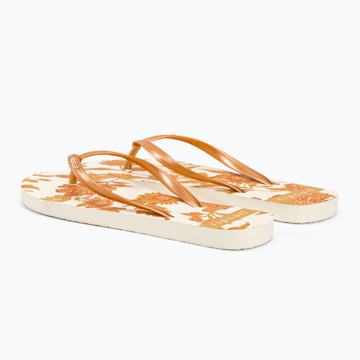 Rip Curl Oceans Together 172 women's flip flops white and brown 15RWOT 3