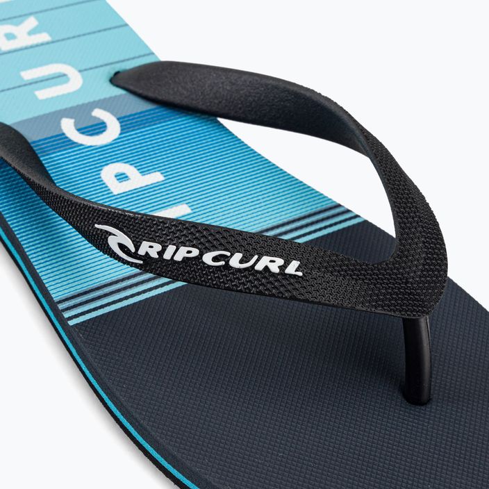 Men's Rip Curl Breaker Open Toe 107 flip flops black and blue 19XMOT 7