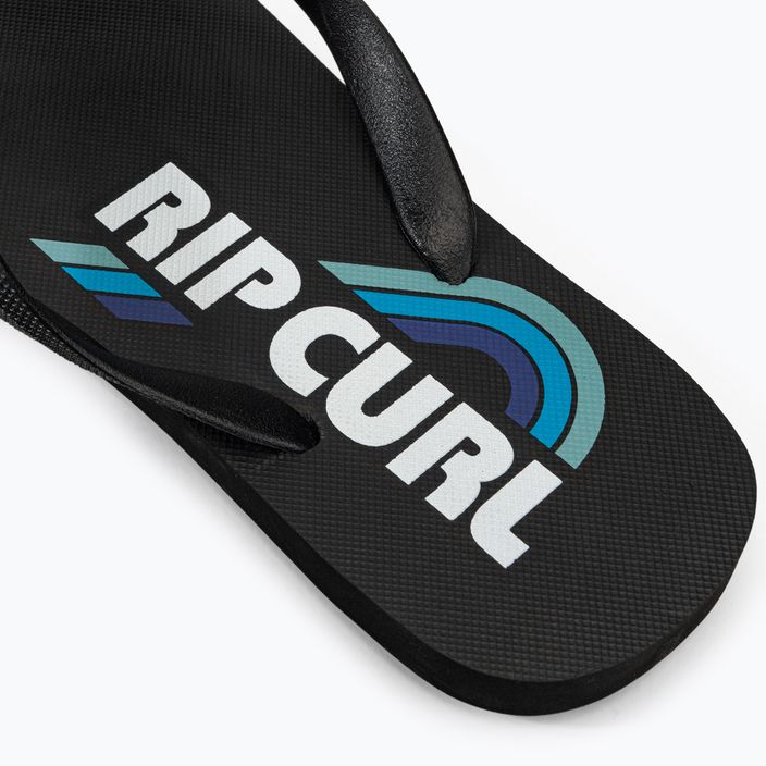 Men's Rip Curl Surf Revival Logo Open Toe Flip Flops 6244 black 19YMOT 8