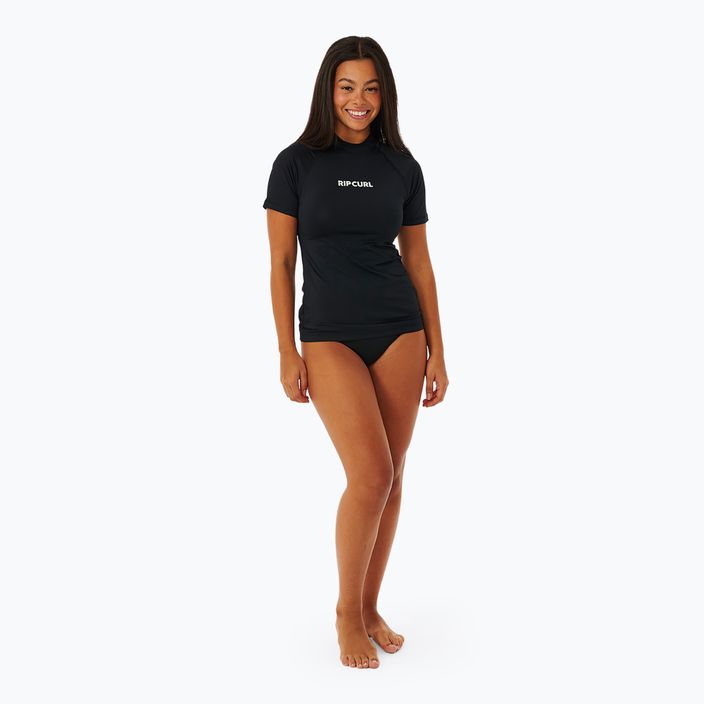 Women's Rip Curl Classic Surf Upf Rashguard SS swim shirt black 2