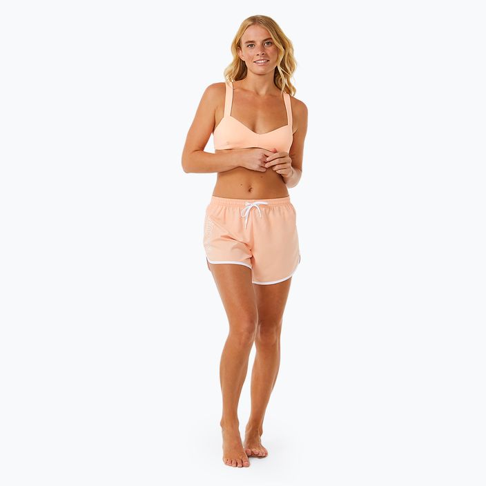 Women's Rip Curl Out All Day 5" bright peach swim shorts 2