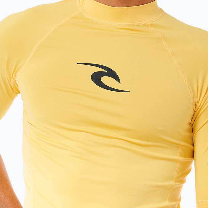 Men's Rip Curl Waves Upf Perf S/S swim shirt yellow 6