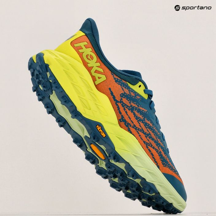 Men's running shoes HOKA Speedgoat 5 Wide blue coral/evening primorose 11