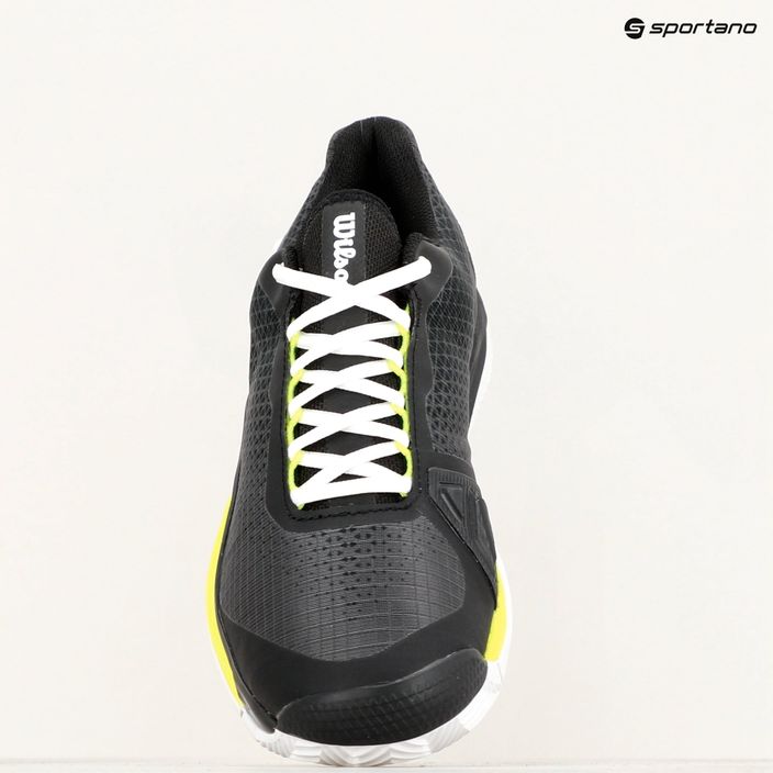 Men's tennis shoes Wilson Rush Pro 4.0 Clay black/white/safety yellow 16