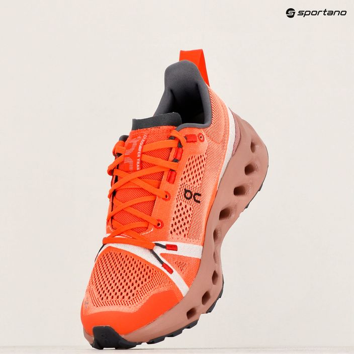 Men's On Running Cloudsurfer Trail flame/dustrose running shoes 17